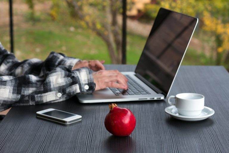 Image of a student using a computer