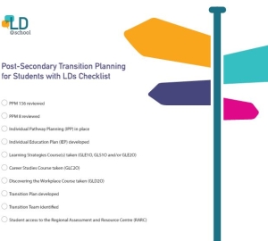 Image of the document:Post-Secondary Transition Planning for Students with LDs Checklist