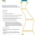 Elementary to Secondary Transition Planning Checklist for Students with LDs