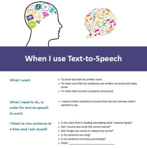 Click here to access the handout When I use Text-to-Speech.
