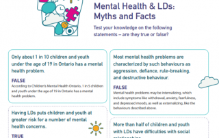 Preview of the document Mental Health & LDs: Myths and Facts
