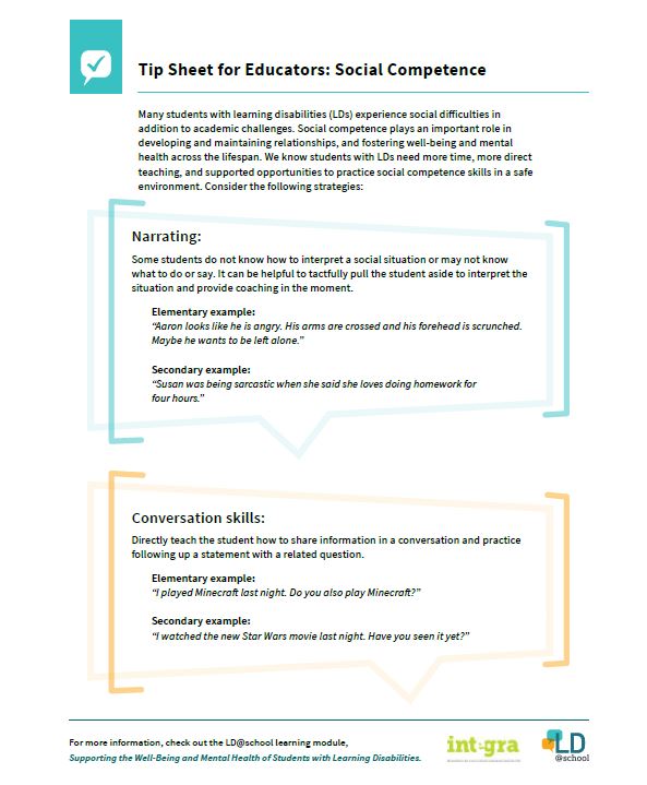 Image of Tip Sheet for Educators: Social Competence