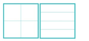 dividing an object or a set of objects into equal parts