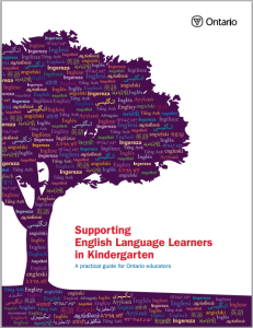 Image of cover of Supporting English Language Learners in Kindergarden guide