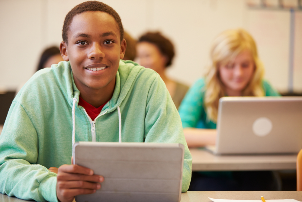 Image of a student in Class.