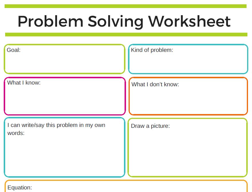 Preview of problem solving document