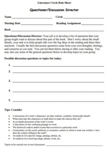 Role Sheets