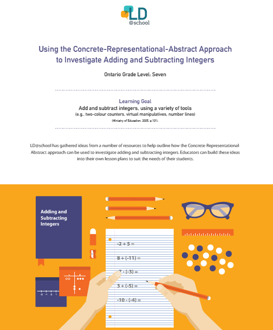 Image of Using the Concrete-Representational-Abstract Approach to Investigate Adding and Subtracting Integers