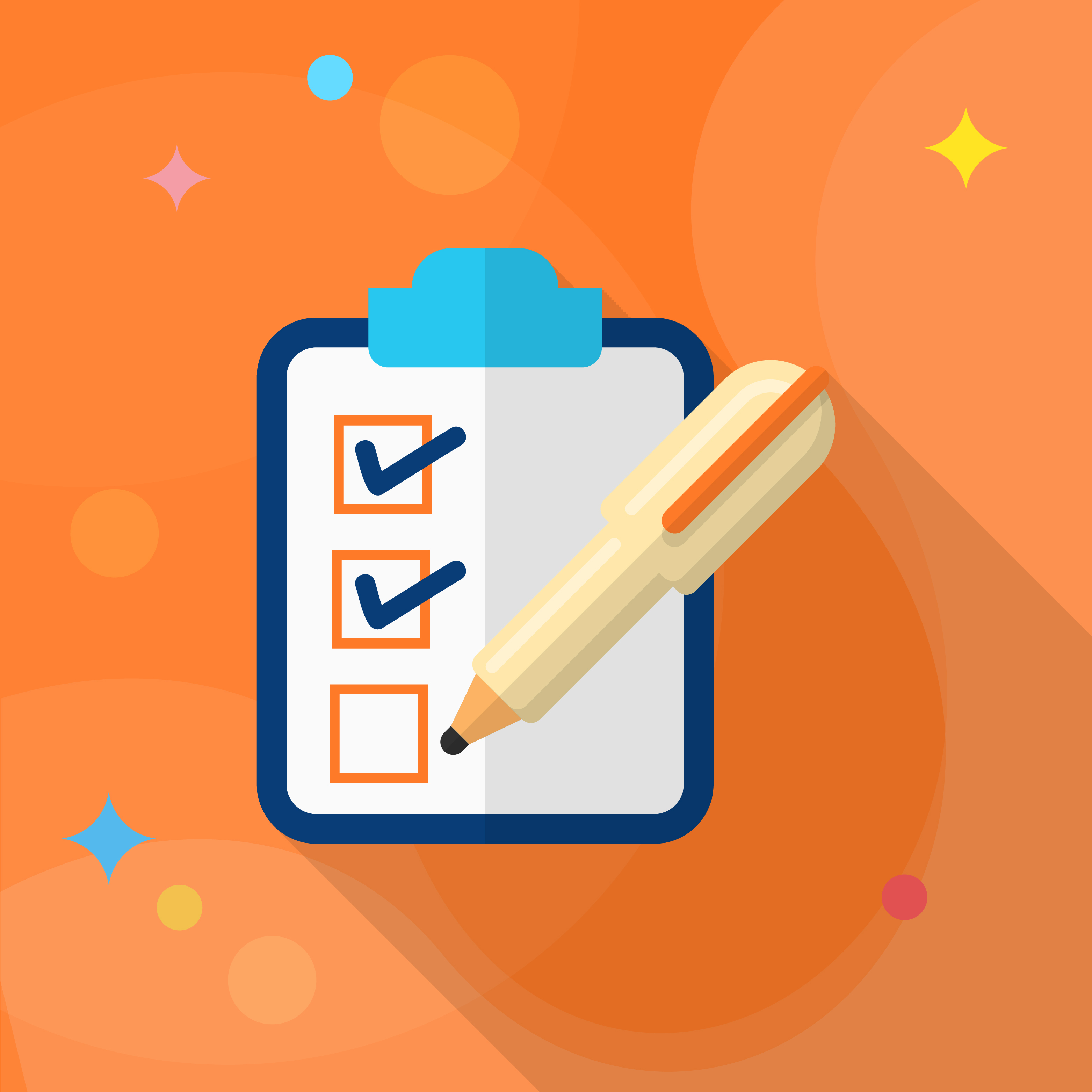 checklists and marker